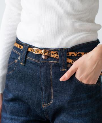 レオパードハラコ細ベルト