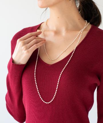 パールロングネックレス