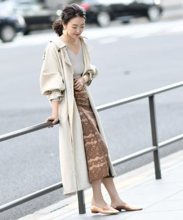 麻ボリュームコート