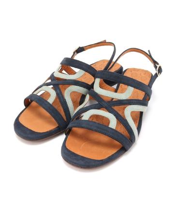 【CHIEMIHARA】編み柄ストラップサンダル