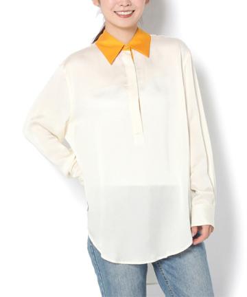 【EQUIPMENT】バイカラーブラウス