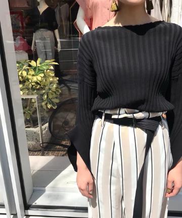 【TELA】袖開きニット