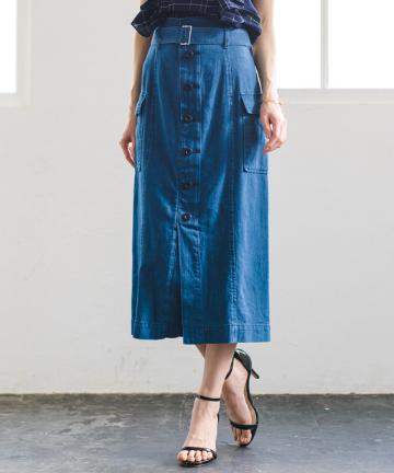 【YANUK】デニムボタンスカート