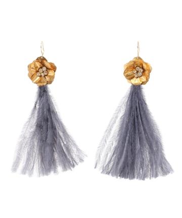 【serefina】フラワーフェザーピアス