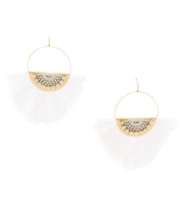 【SANDY HYUN】ビジューフェザーピアス