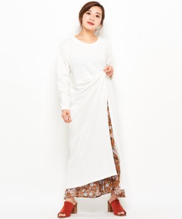ロングスリットドッキングワンピース