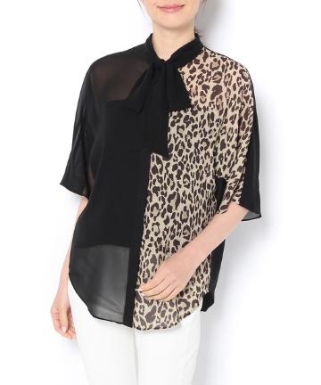 【PEELSLOWLY】レオパードコンビブラウス
