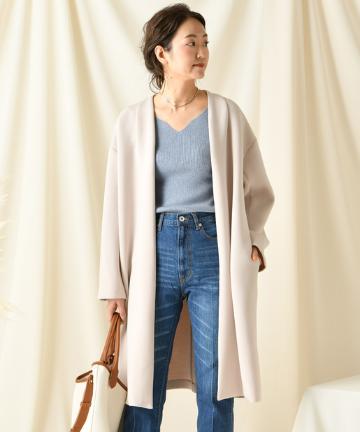 ノーカラーコート