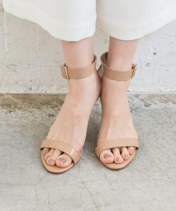 【FABIO RUSCONI】エナメルストラップサンダル