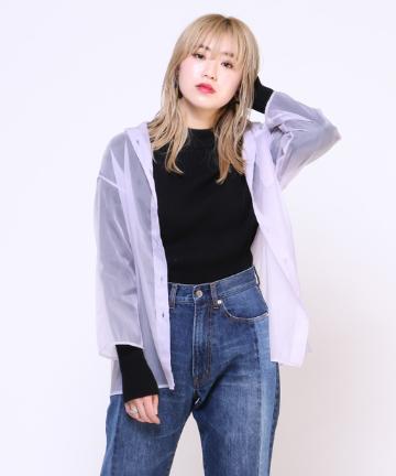 オーガンジービッグシルエットシャツ