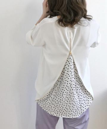 バックZIPニット