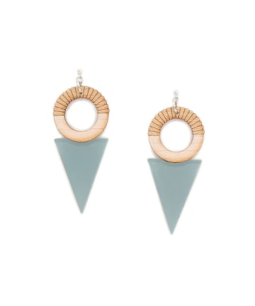 トライアングルリングピアス
