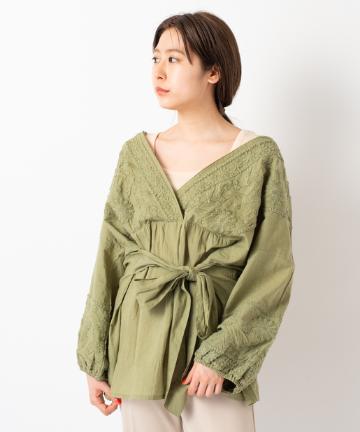 インド刺繍カシュクールブラウス