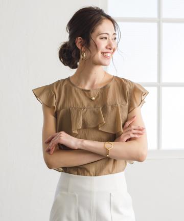 フリルフレンチブラウス