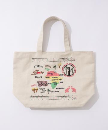 アフリカ刺繍キャンバストートバッグ