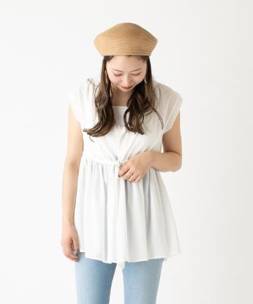 ノースリボリュームギャザーブラウス