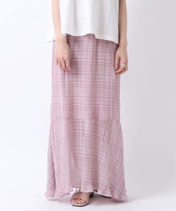 ティアードシアーチェックスカート