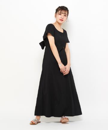 バックリボンカットワンピース
