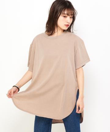 ピグメントビッグシルエットTシャツ/チュニック丈