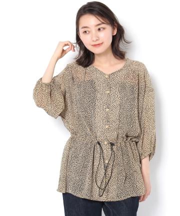 ドロスト花柄ブラウス