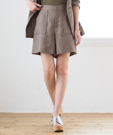 リネンショートパンツ
