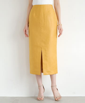 リネンライクタイトスカート