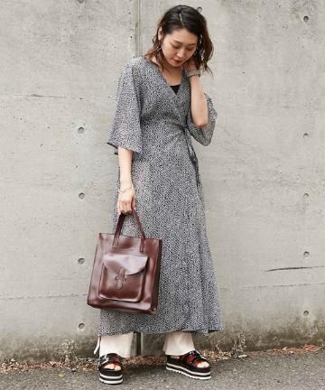 カシュクールワンピ