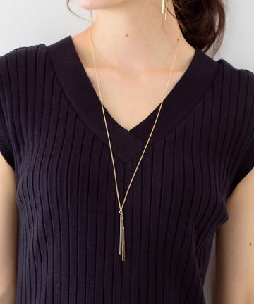 ダブルバーネックレス