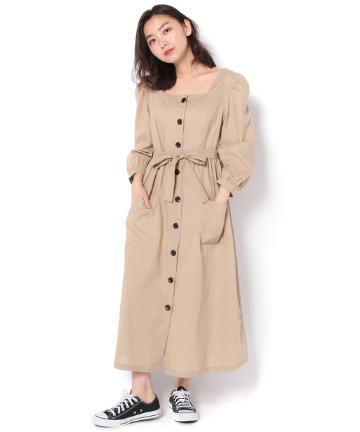 スクエアネックワンピース