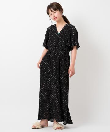 花柄カシュクールワンピース