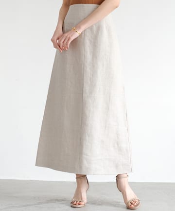 リネンマキシスカート