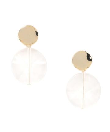 [m line］M クリアプレートピアス