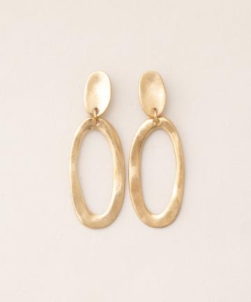 M ゴールドロングピアス