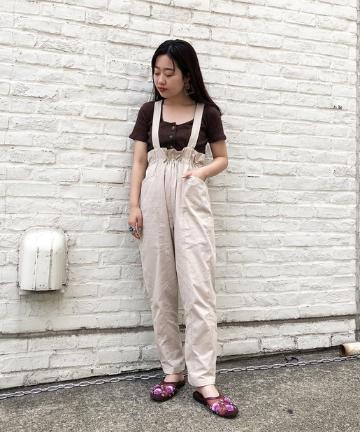 ドロストテーパードサロペット