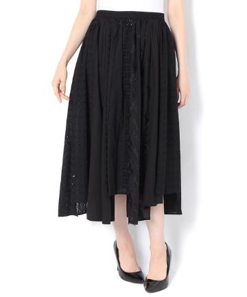 【Awfully】綿レースコンビスカート