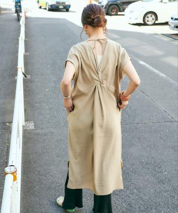 バックリボン2WAYシャツワンピース