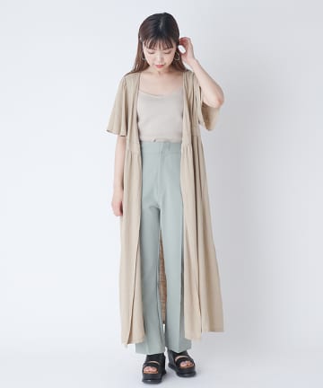 麻レーヨンカシュクールワンピース