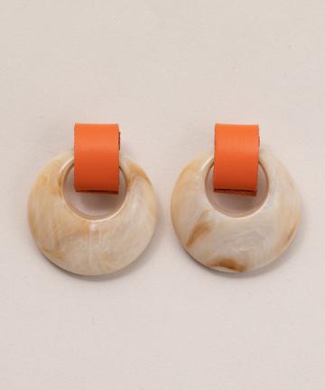 [m line］M レザーベッコウピアス