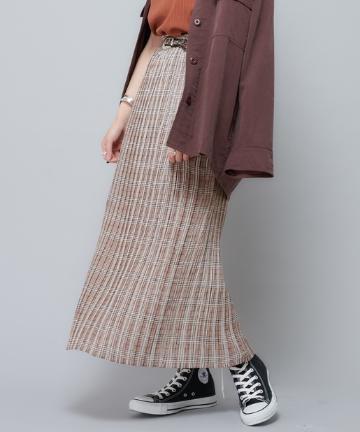 チェック柄プリーツスカート