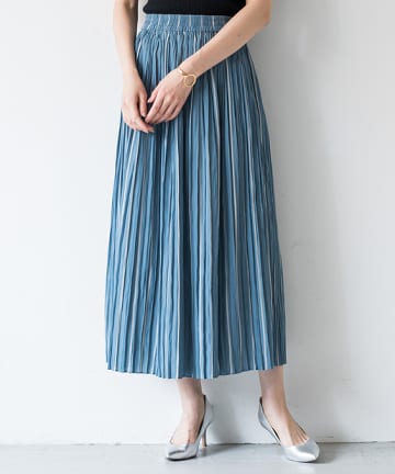 ストライプラメプリーツスカート