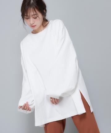 度詰めビッグシルエットタック入りプルオーバー