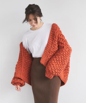 【I Love Mr Mittens】HOODED BOMBER KNIT