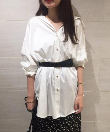 オーバーサテンシャツ