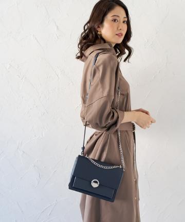【FIORELLI】チェーンスクエアショルダーバッグ