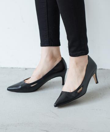 【SPAIN MADE PARK MANSION】サイドカッティングパンプス