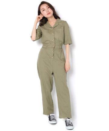 オープンカラーオールインワン