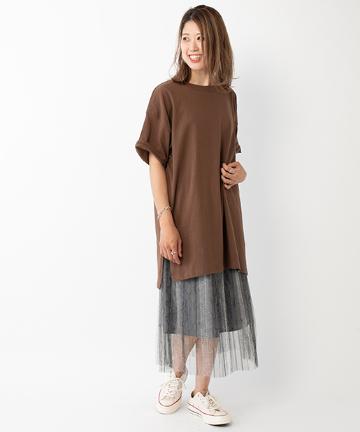 サイドスリットビッグTシャツ