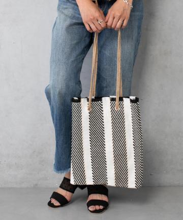 エスニックストライプバッグ
