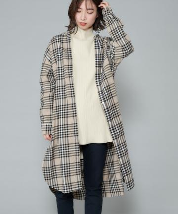 ビエラチェック柄シャツワンピース