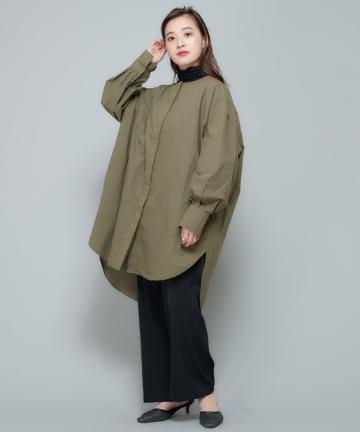 ボリュームスリーブチュニックシャツ